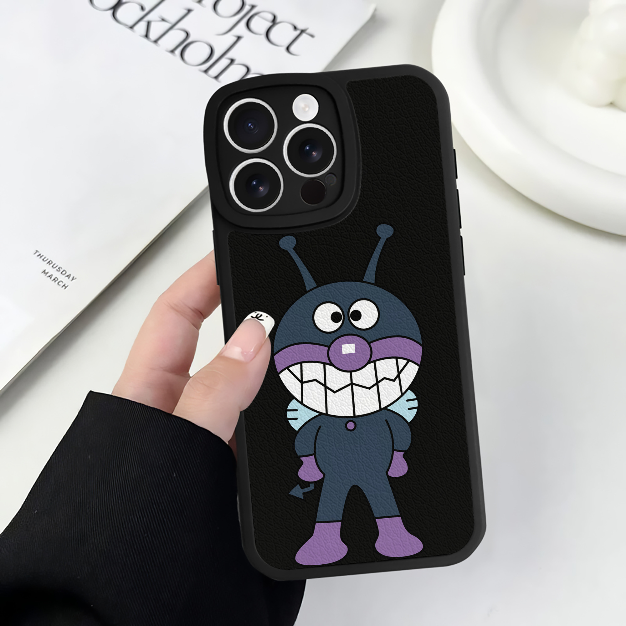 （画像用） アンパンマン Anpanman 【iPhone 16シリーズ対応】シリコンスマホケース（レザー調） 材質：シリコン